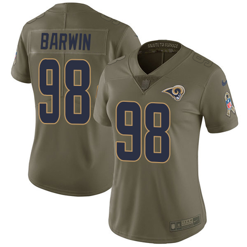 Nike Rams #98 Connor Barwin Olive Women's Stitched NFL Limited Salute to Service Jersey